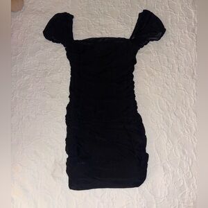 Black Princess Polly ruched dress